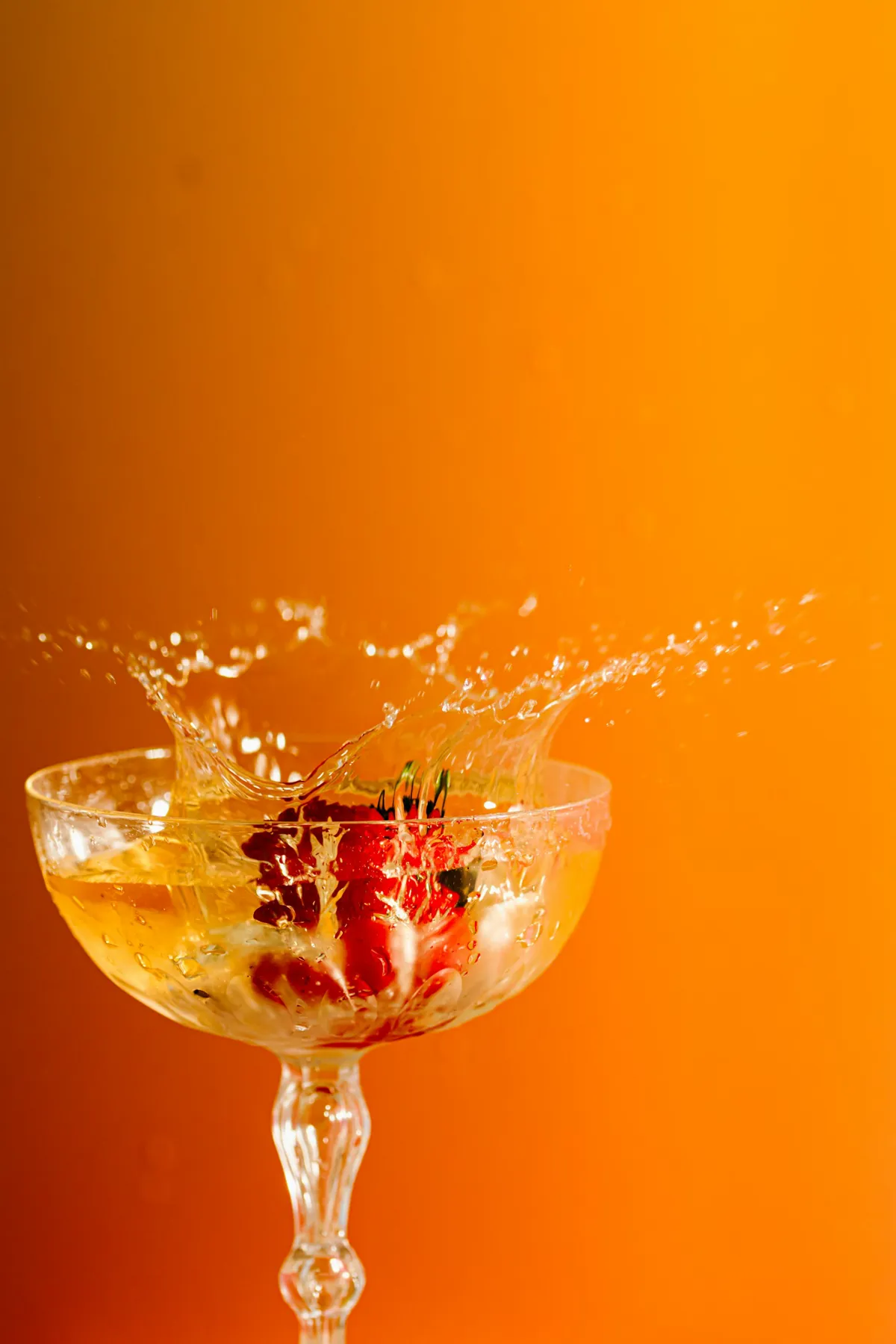 Cocktail splash in glass